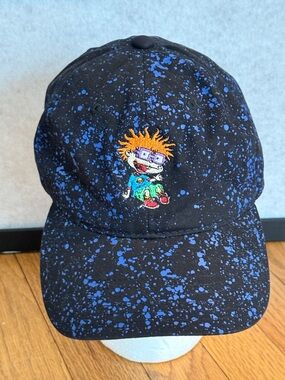 Rugrats Chuckie Finster Hat Nickelodeon Black Blue Splatter Dad Cap 2021
